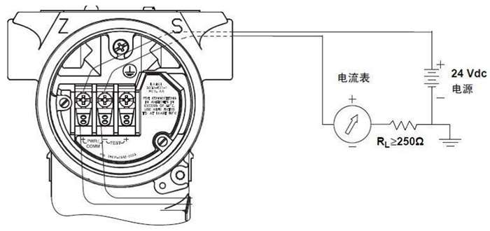 磁致伸縮液位儀端子接線(xiàn)圖