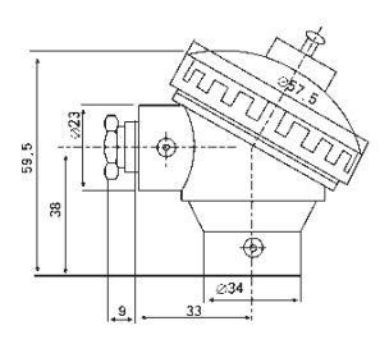 熱電偶溫度計小接線(xiàn)盒示意圖