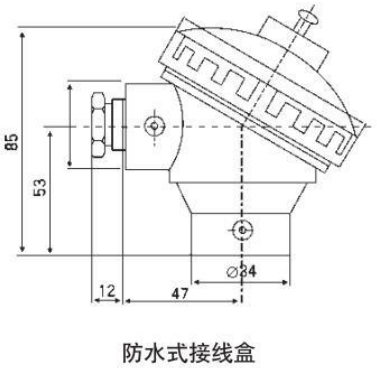 鎳鉻熱電偶防水式接線(xiàn)盒圖