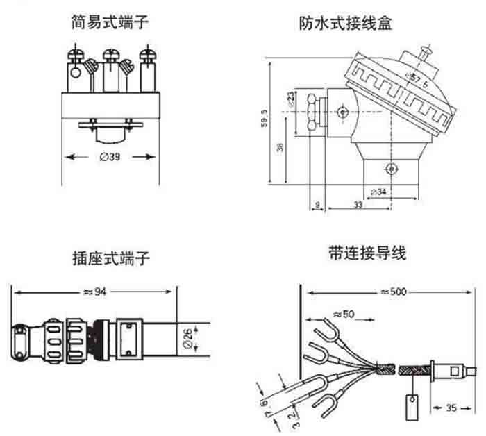 鎧裝熱電阻接線(xiàn)盒分類(lèi)圖