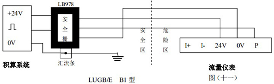 智能蒸汽流量計本安防爆型接線(xiàn)圖一