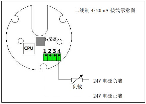 防爆腰輪流量計二線(xiàn)制接線(xiàn)圖